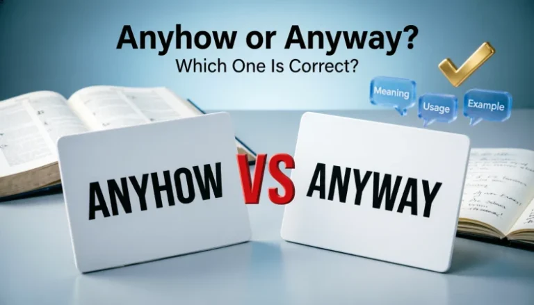 Anyhow or Anyway