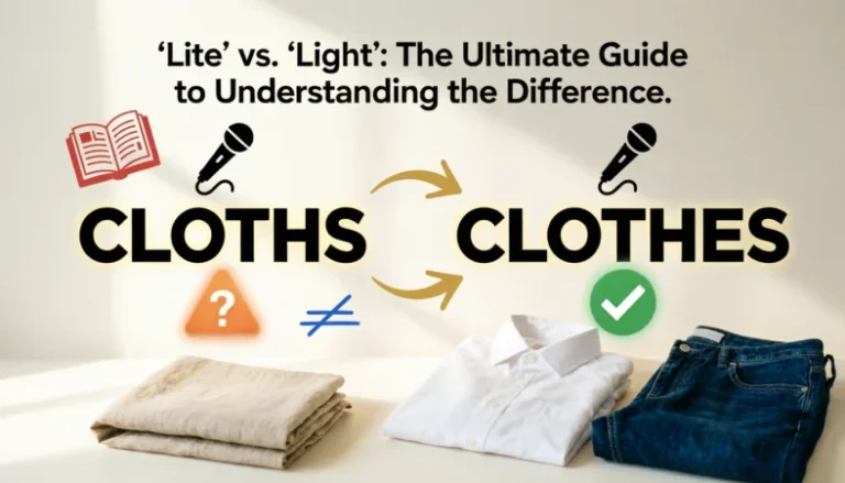 Cloths or Clothes