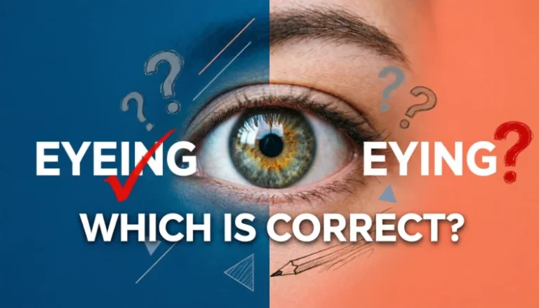 Eying or Eyeing