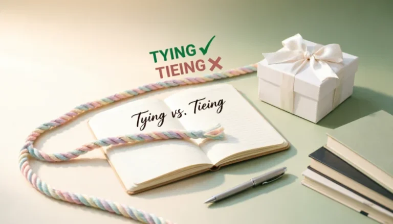 Tying or Tieing
